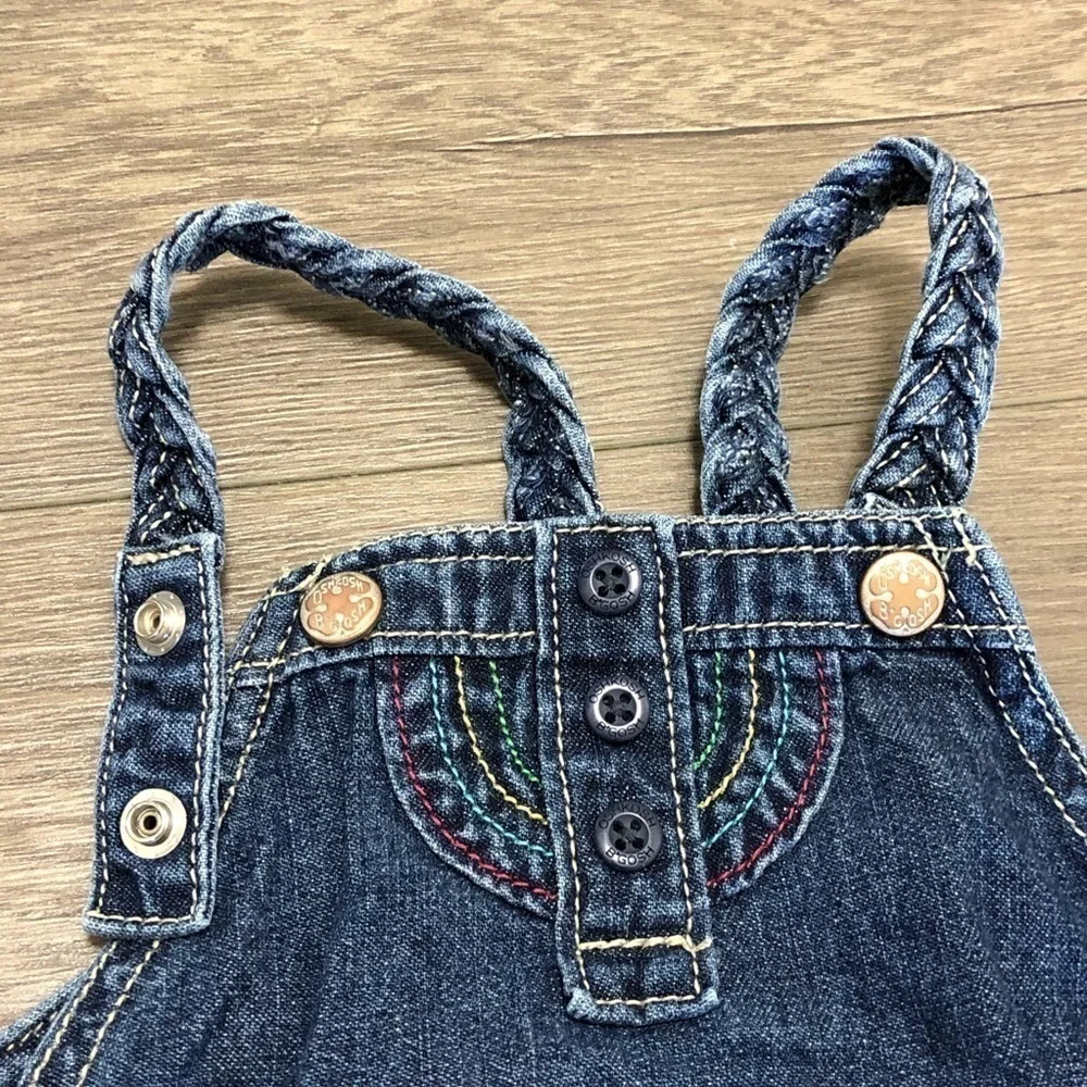 Vintage Denim Dark Wash Bubble Oshkosh Romper